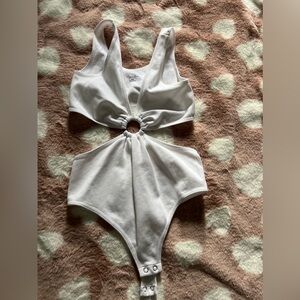 White Ringed Body Suit